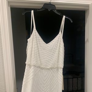 Adrianna Papell long white dress *never worn*